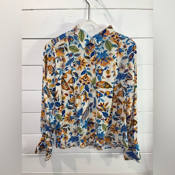 ❣️🧡PART TWO – Floral Button-Up Shirt Size 42 - Picture 3 of 9